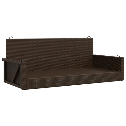 vidaXL Panchina a Dondolo Marrone 119x56x48 cm in Polyrattan