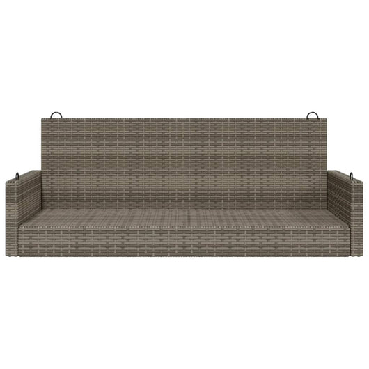 vidaXL Panchina Dondolo Grigia 119x56x48 cm in Polyrattan