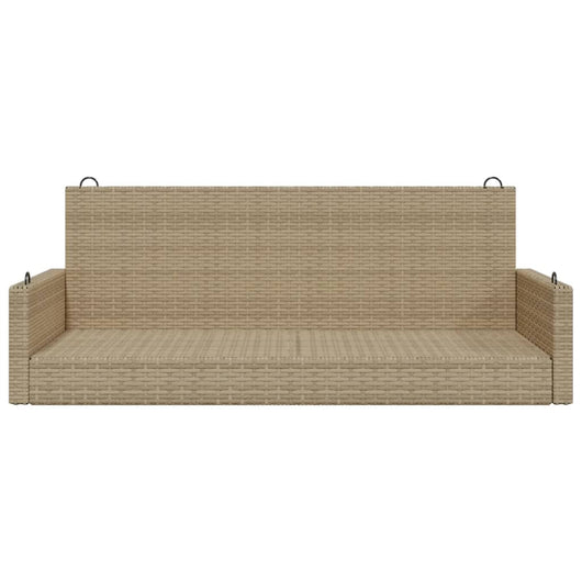 vidaXL Panchina a Dondolo Beige 119x56x48 cm in Polyrattan