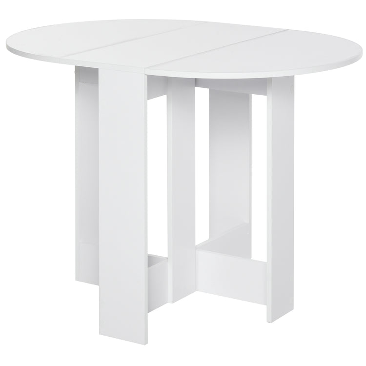 Tavolo Pieghevole Salvaspazio 104x76x73,7 cm in Legno Truciolare Bianco