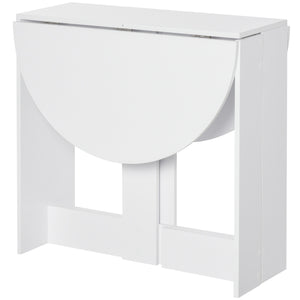 Tavolo Pieghevole Salvaspazio 104x76x73,7 cm in Legno Truciolare Bianco