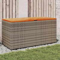 vidaXL Contenitore Giardino Grigio 110x50x54cm Polyrattan Legno Acacia