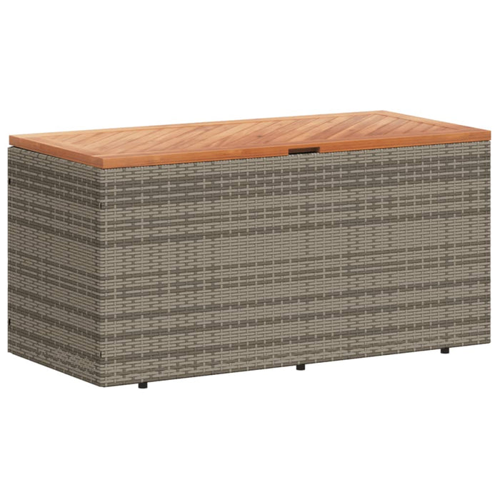 vidaXL Contenitore Giardino Grigio 110x50x54cm Polyrattan Legno Acacia