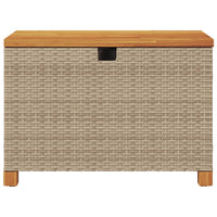 vidaXL Contenitore Giardino Beige 80x40x48cm Polyrattan e Legno Acacia