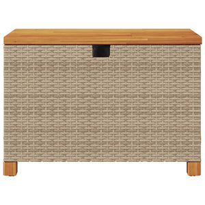 vidaXL Contenitore Giardino Beige 80x40x48cm Polyrattan e Legno Acacia