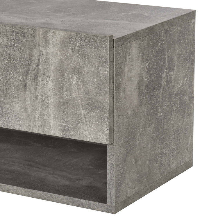 Mobile TV Sospeso 140x32x31 cm in Legno Truciolare Grigio