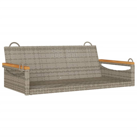 vidaXL Panchina Dondolo Grigia 109x62x40 cm in Polyrattan