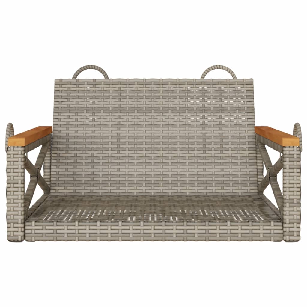 vidaXL Panchina a Dondolo Grigia 63x62x40 cm in Polyrattan