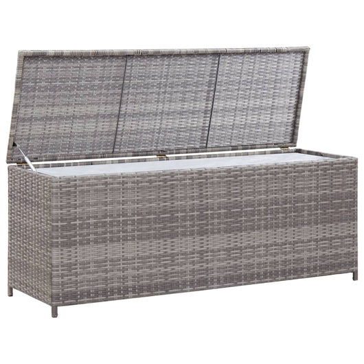 vidaXL Baule da Giardino Grigio 150x50x60 cm in Polyrattan