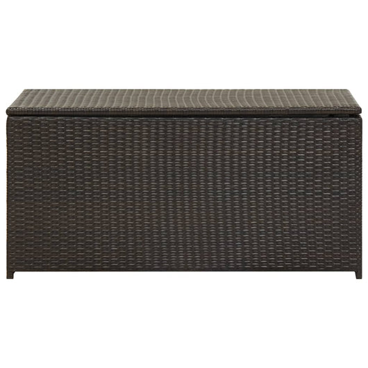 vidaXL Baule da Giardino in Polyrattan 100x50x50 cm Marrone