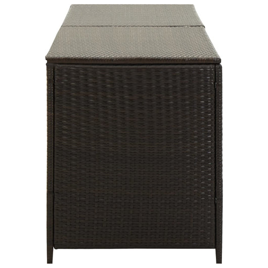 vidaXL Baule da Giardino in Polyrattan 200x50x60 cm Marrone