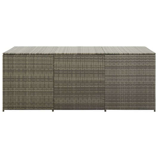 vidaXL Baule da Giardino in Polyrattan 180x90x70 cm Grigio