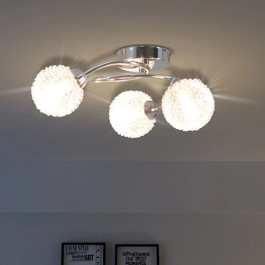 vidaXL Lampadario da Soffitto con 3 Lampadine LED G9 120 W