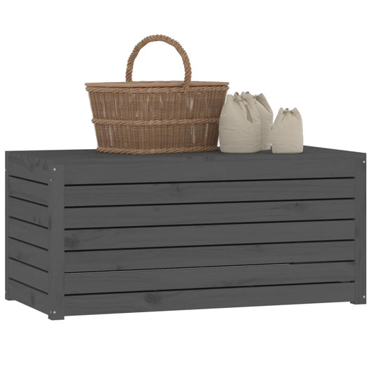 vidaXL Contenitore Giardino Grigio 101x50,5x46,5cm Legno Massello Pino