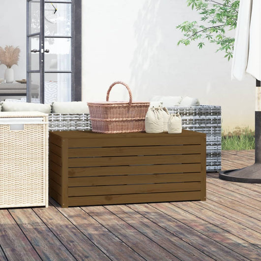 vidaXL Contenitore Giardino Ambra 101x50,5x46,5 cm Legno Massello Pino