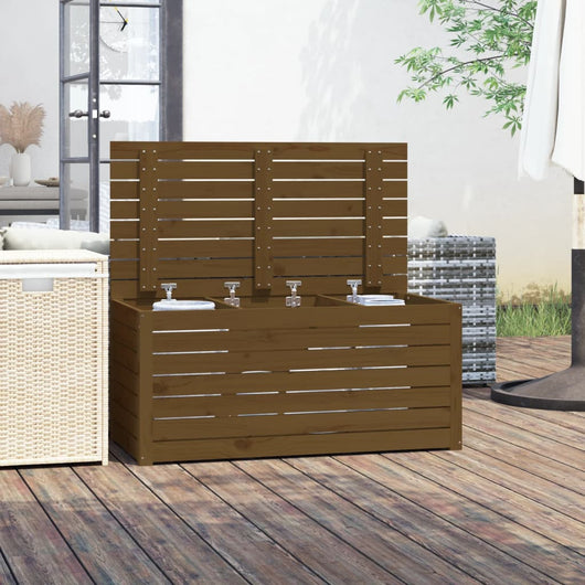 vidaXL Contenitore Giardino Ambra 101x50,5x46,5 cm Legno Massello Pino