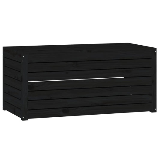 vidaXL Contenitore Giardino Nero 101x50,5x46,5 cm Legno Massello Pino