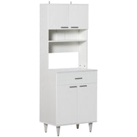 Credenza da Cucina 60x40x160 cm in Legno Bianco