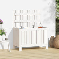 vidaXL Contenitore Giardino Bianco 76x42,5x54cm Legno Massello di Pino