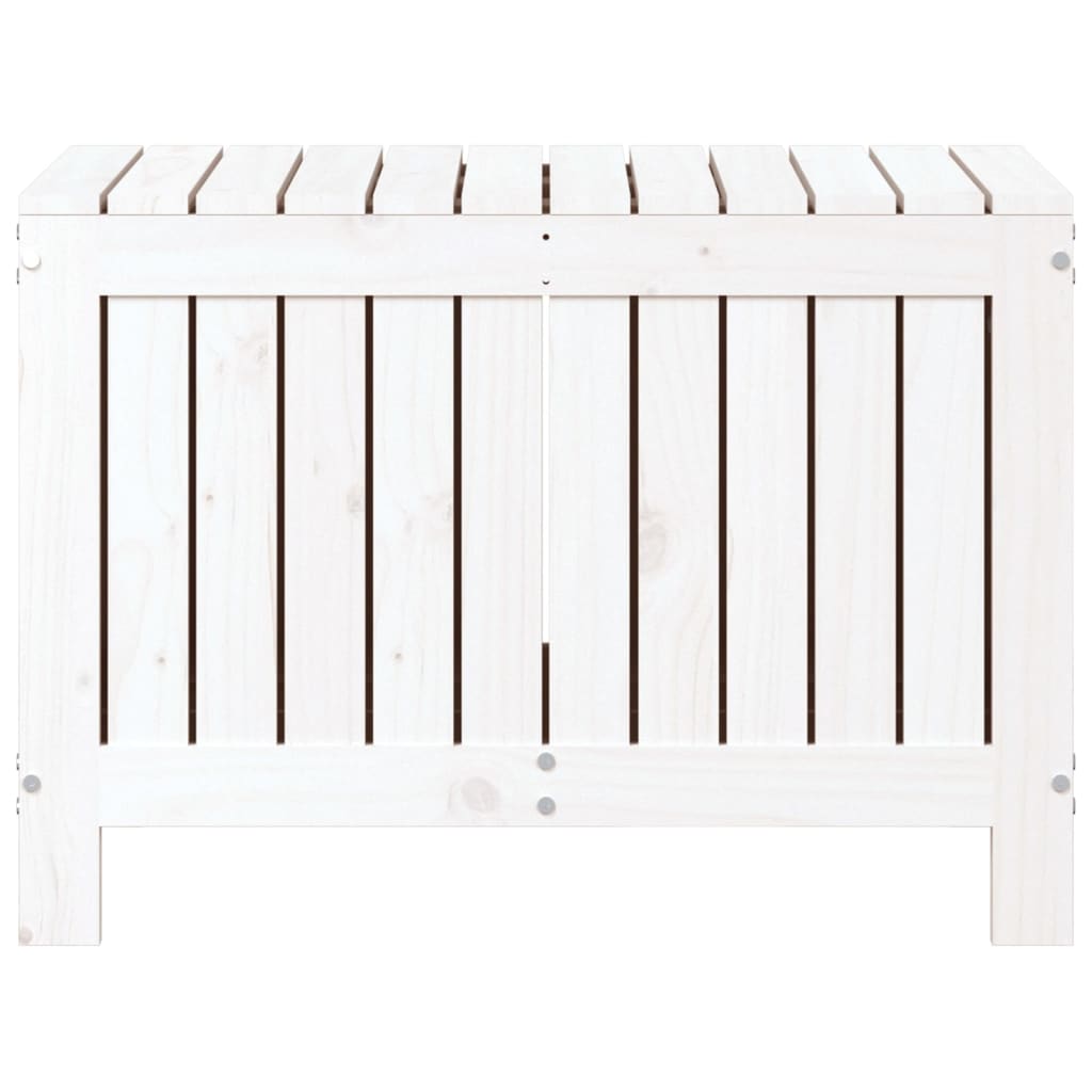 vidaXL Contenitore Giardino Bianco 76x42,5x54cm Legno Massello di Pino