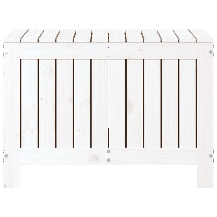 vidaXL Contenitore Giardino Bianco 76x42,5x54cm Legno Massello di Pino