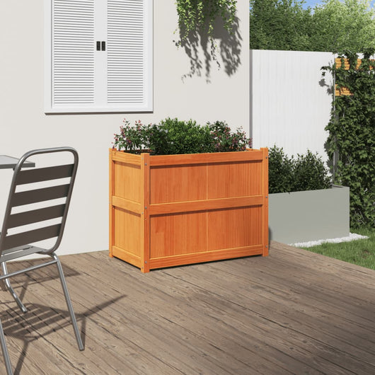 vidaXL Fioriera Giardino Marrone Cera 90x50x70 cm Legno Massello Pino