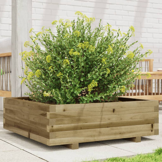 vidaXL Fioriera da Giardino 80x80x26,5 cm in Legno di Pino Impregnato