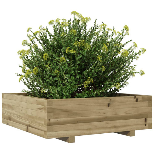 vidaXL Fioriera da Giardino 80x80x26,5 cm in Legno di Pino Impregnato