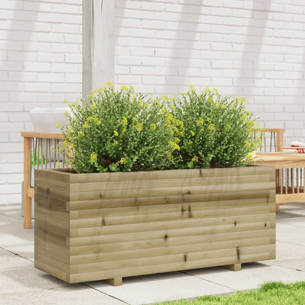 vidaXL Fioriera da Giardino 110x40x49,5 cm in Legno di Pino Impregnato