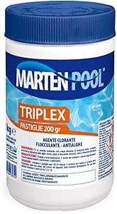 MARTEN Triplex pastiglie 200 – 1kg | Disinfettante clorato a lenta dissoluzione