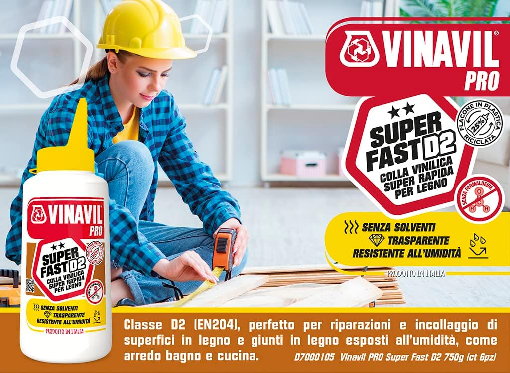 COLLA VINILICA 'VINAVIL PRO SUPER FAST D2' BOSTIK