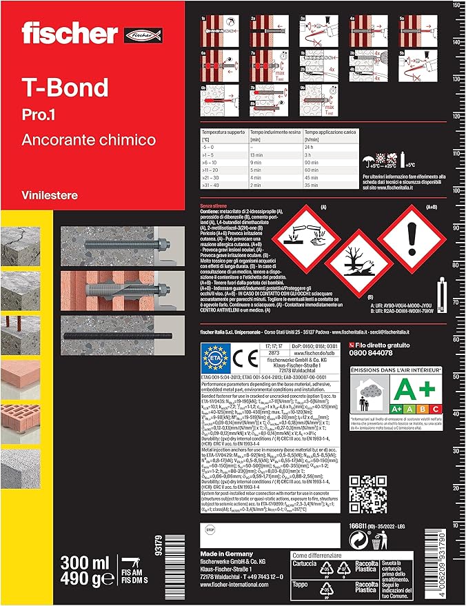 ANCORANTE CHIMICO "T-BOND PRO.1" 300 ml