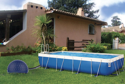 Collettore Solare da Esterno Giardino 40L per Piscina Arkema Hot Ball Grigio Antracite