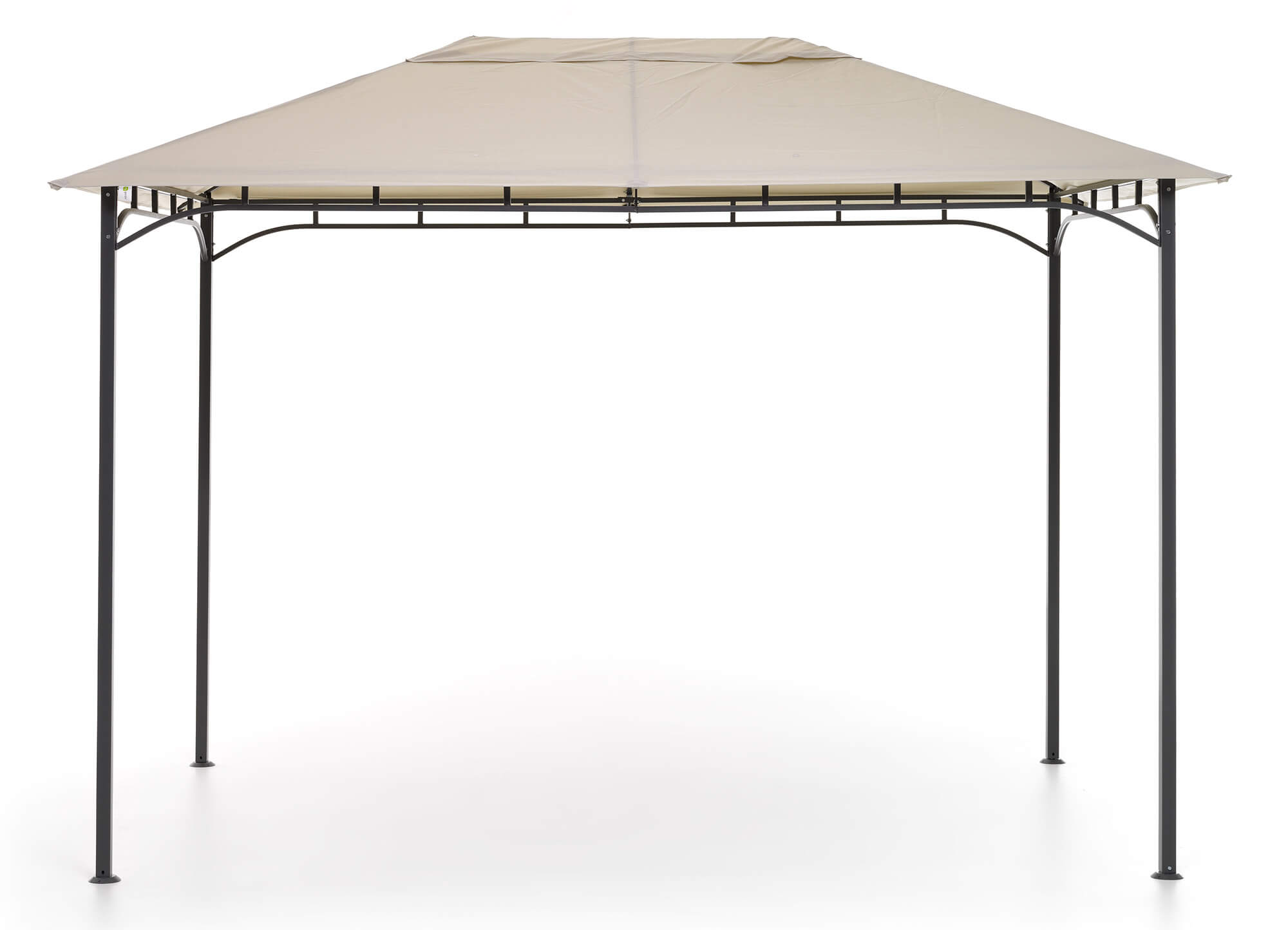 Gazebo da Giardino 3x3m in Ferro e Poliestere Rodi Beige