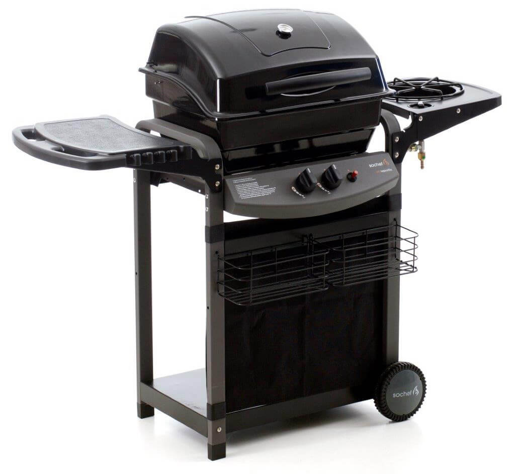 Barbecue a Gas GPL 2 Fuochi 10kW con Fornello Laterale Sochef Piùsaporillo Australiano