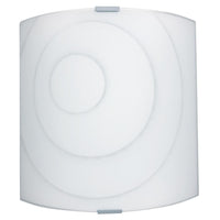 Applique 1xE27 Montatura Argento Vetro Lastra Bianco E-Energy Chiara