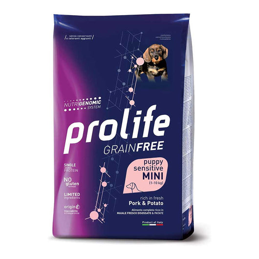 Prolife Grain Free Puppy Sensitive MAIALE & PATATE- Mini - Confezione da 7 KG