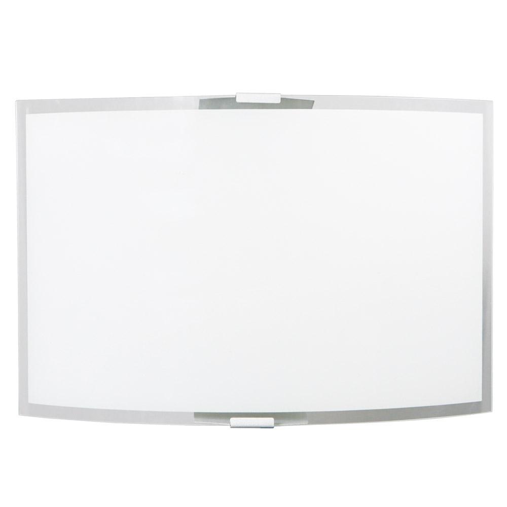 Applique 1xE27 Montatura Argento Vetro Lastra Bianco-Trasparente E-Energy Elisa