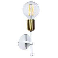 Applique 1xE27 Montatura Verniciata Bianco Oro Satinato E-Energy Elvira