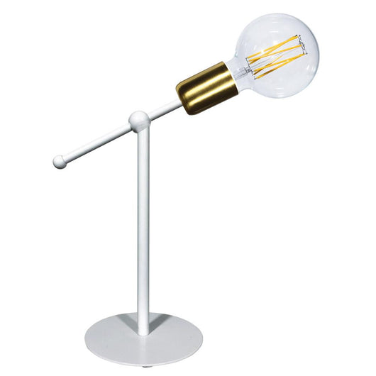 Lume 1xE27 Montatura Verniciata Bianco Oro Satinato E-Energy Elvira