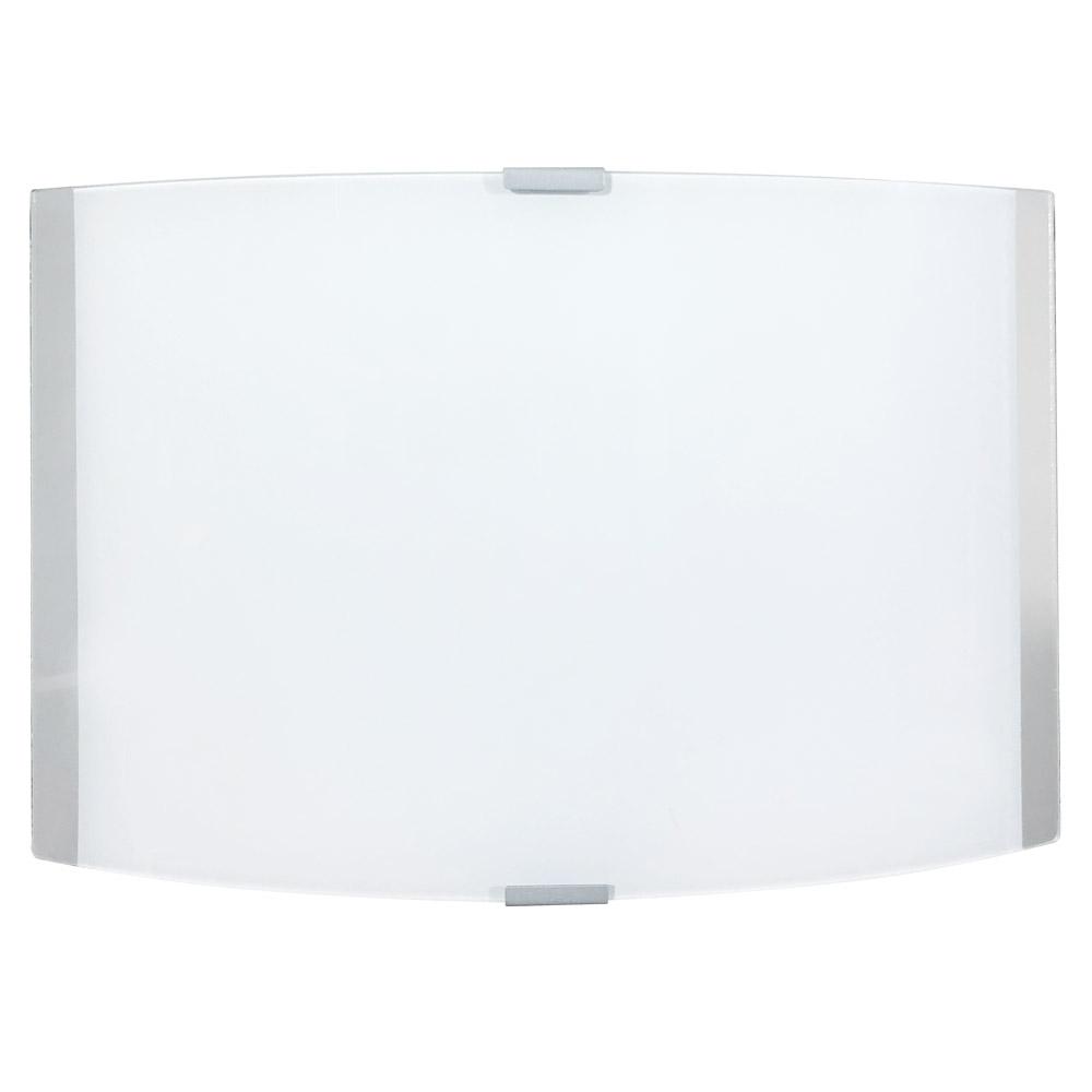 Applique 1xE27 Montatura Argento Vetro Lastra Bianco-Trasparente E-Energy Venere