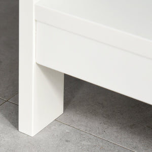 Consolle Ingresso 2 Cassetti 100x30,5x80 cm in MDF Bianco