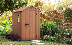 Casetta da Giardino Porta Attrezzi 125,8x184,5x205,1 cm in Resina Keter Darwin 4x6 Marrone