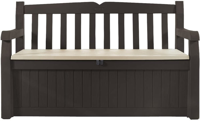 Panchina Contenitore da Giardino 140x60x84 cm in Resina Keter Eden Bench Marrone