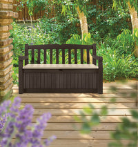 Panchina Contenitore da Giardino 140x60x84 cm in Resina Keter Eden Bench Marrone