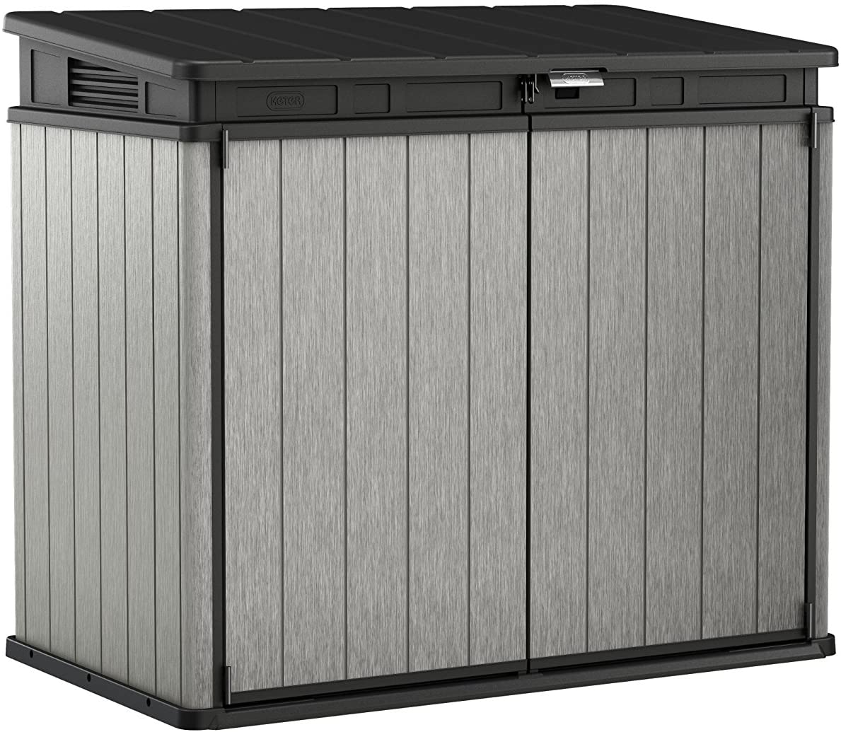 Armadio Porta Attrezzi da Giardino 141x123,5x82 cm in Resina Keter Elite Store Grigio