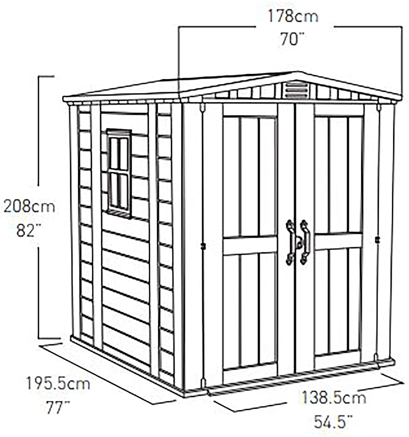 Casetta da Giardino Porta Attrezzi 178x208x195,5 cm in Resina Keter Factor 6x6 Beige