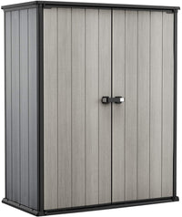 Armadio Porta Attrezzi da Giardino 140x170,4x73,6 cm in Resina Keter Hight Store Grigio