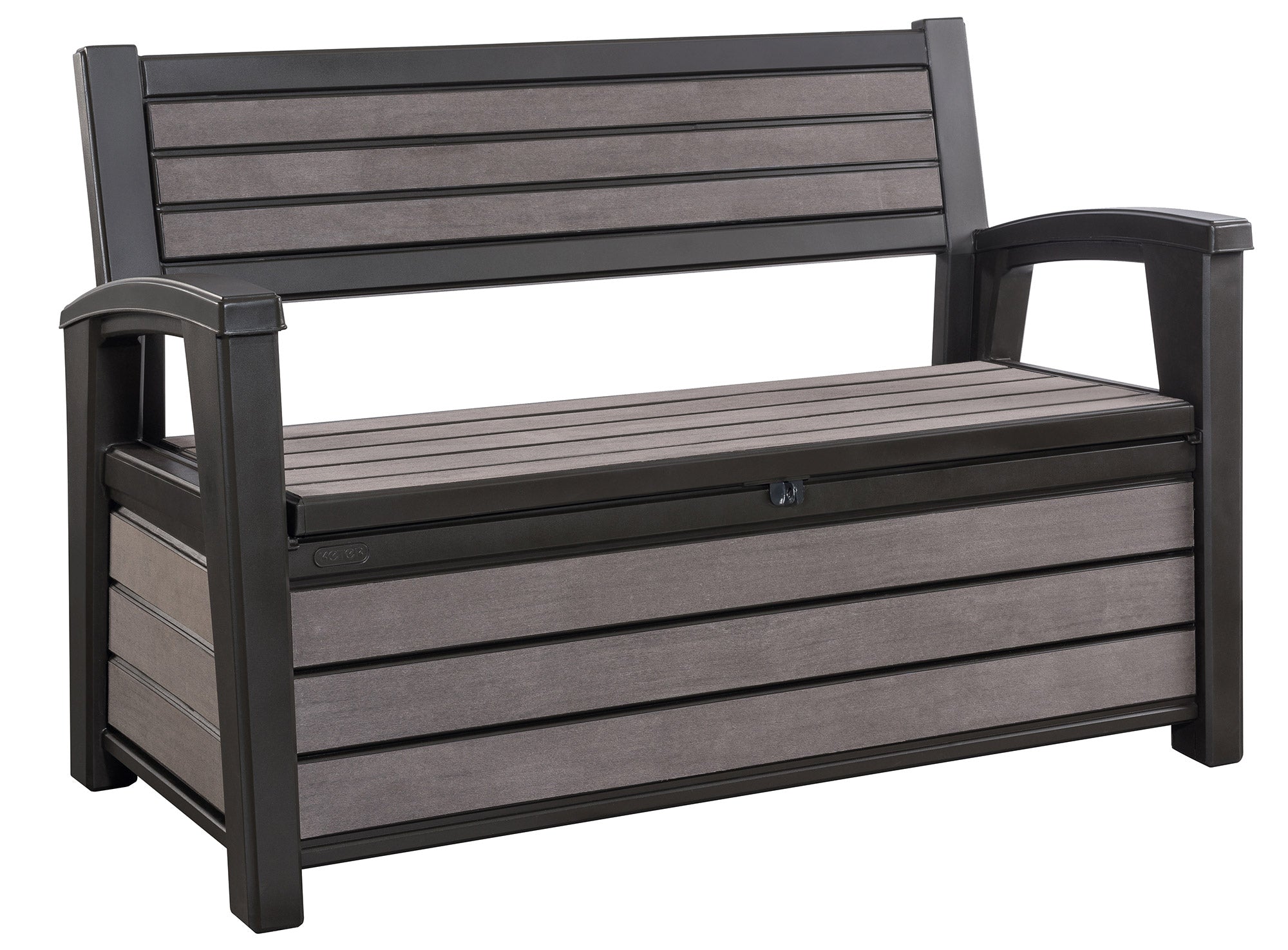 Panchina Contenitore da Giardino 132,7x89x61,2 cm in Resina Keter Hudson Bench Antracite