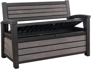 Panchina Contenitore da Giardino 132,7x89x61,2 cm in Resina Keter Hudson Bench Antracite